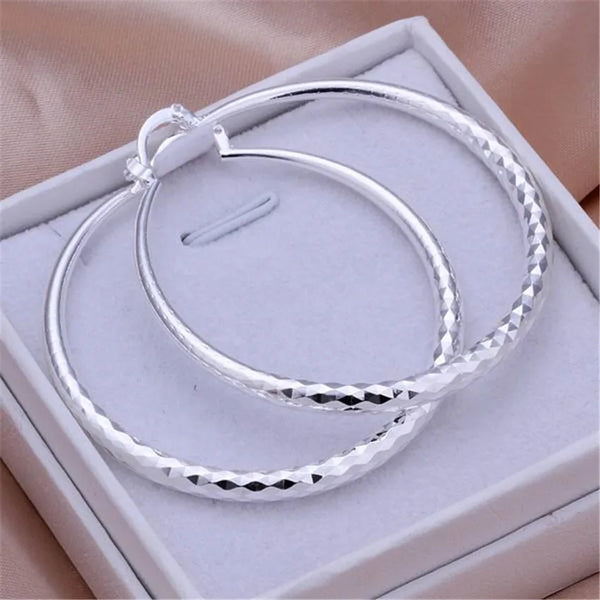 5CM Circle Hoop Earrings – 925 Sterling Silver