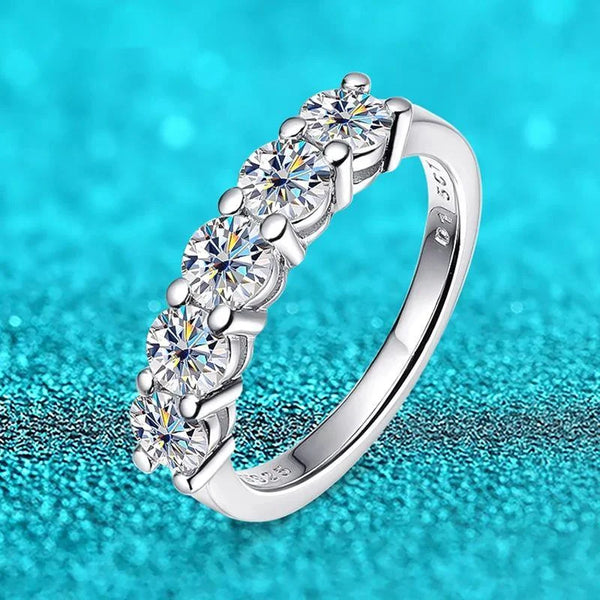 1.5CT Moissanite Wedding Band – D Color VVS1 925 Sterling Silver